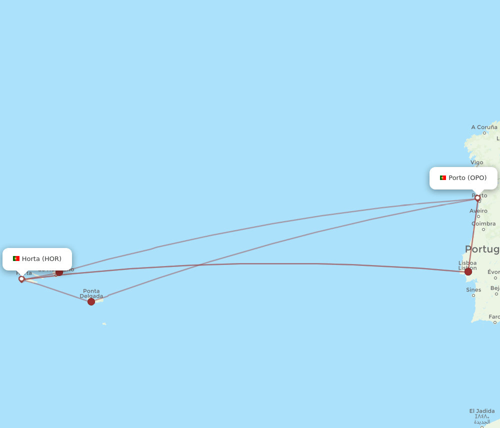 OPO-HOR flight routes