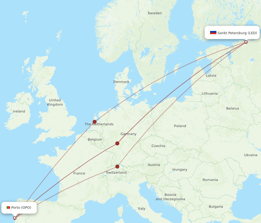 OPO-LED flight routes