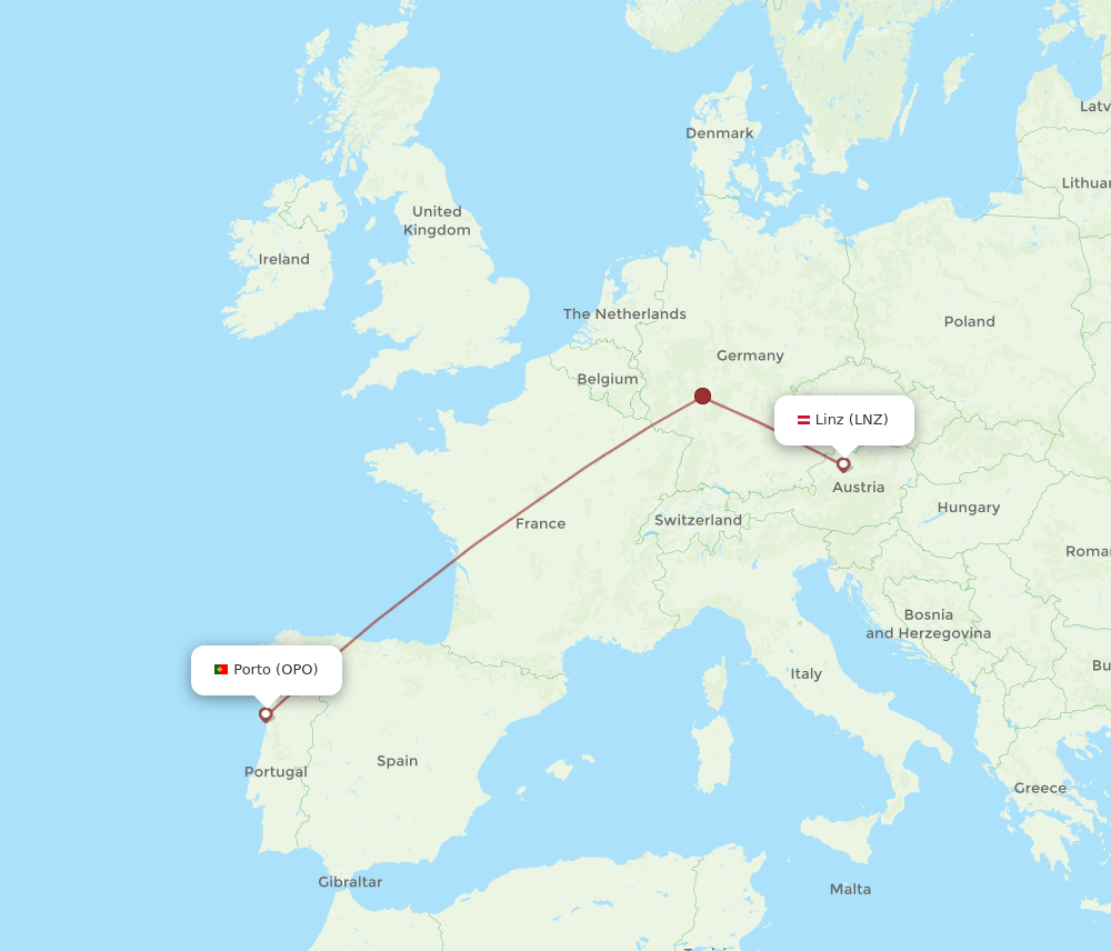 OPO-LNZ flight routes