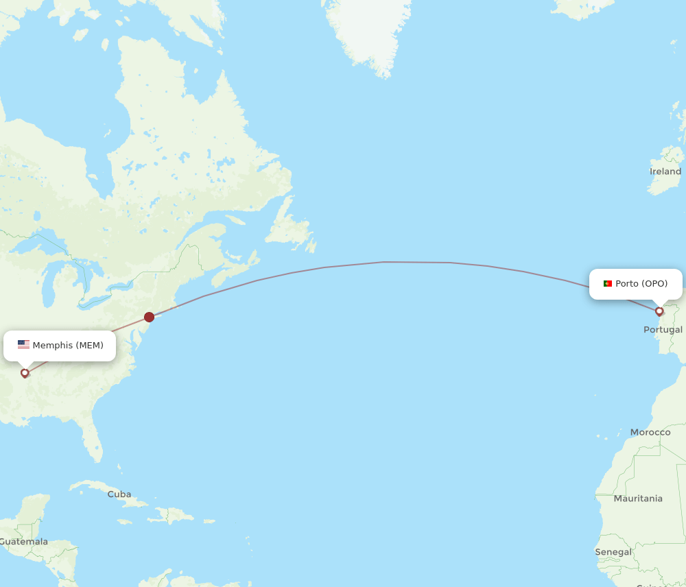 OPO-MEM flight routes