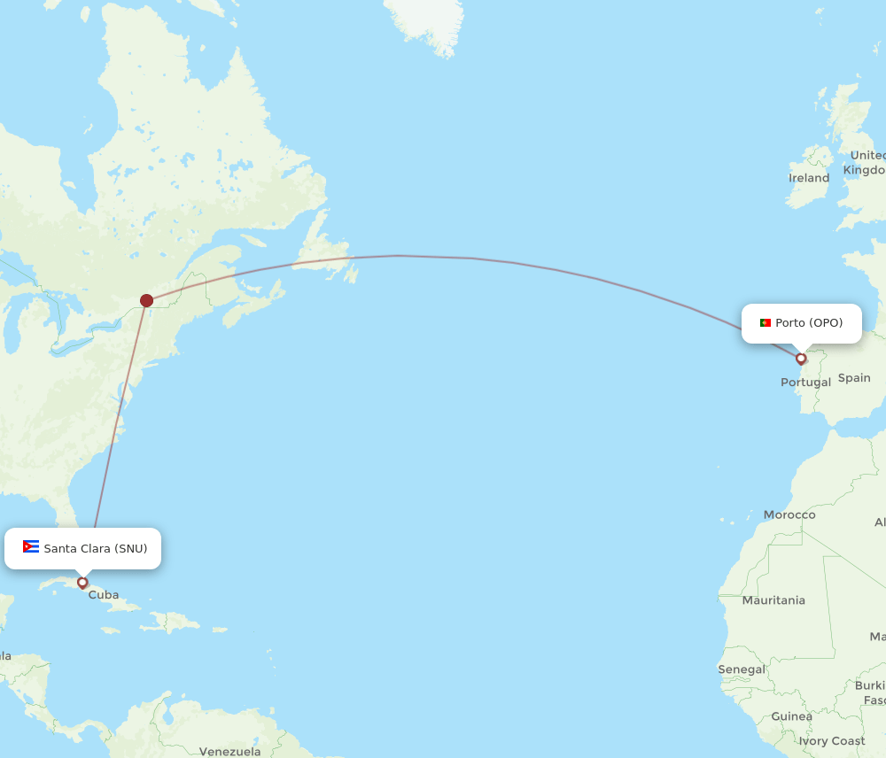 OPO-SNU flight routes