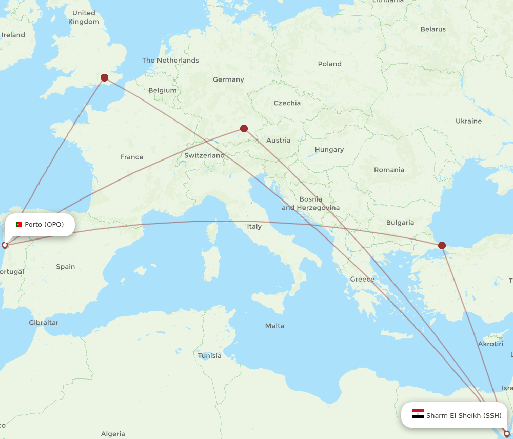 OPO-SSH flight routes