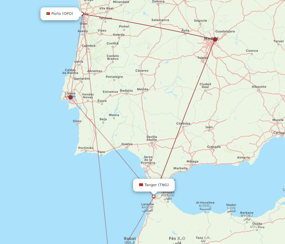 OPO-TNG flight routes