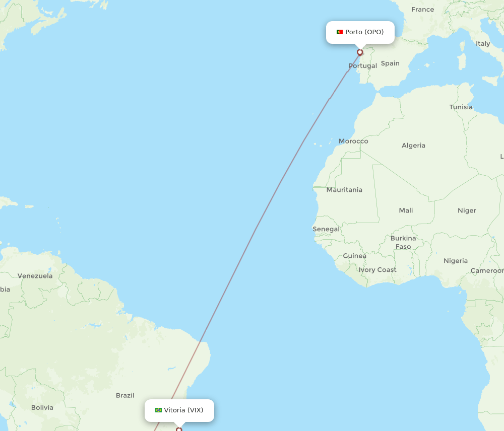 OPO-VIX flight routes
