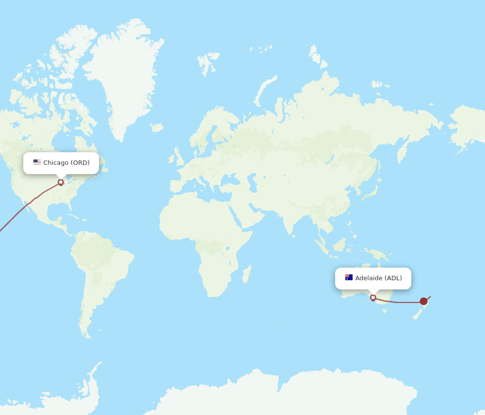 ORD-ADL flight routes