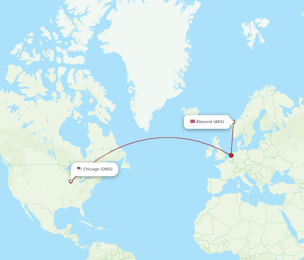 ORD-AES flight routes