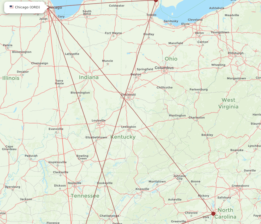 ORD-BHM flight routes