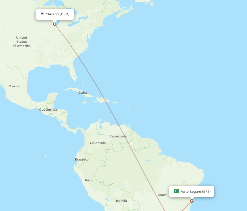 ORD-BPS flight routes