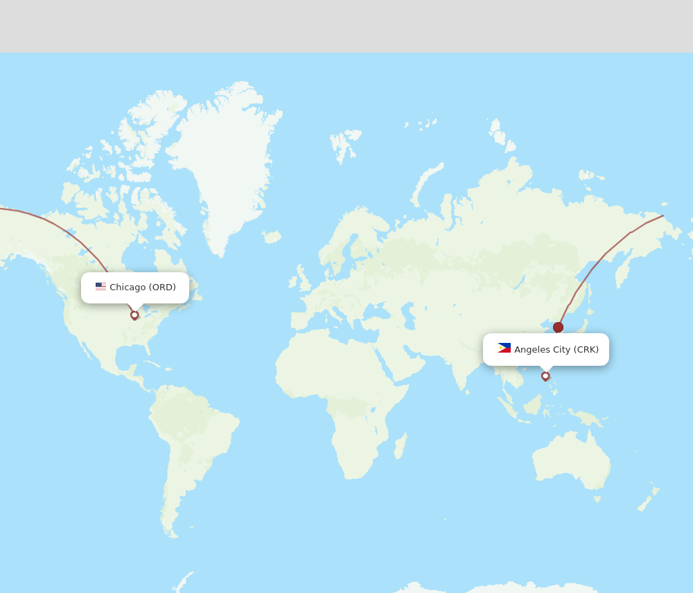ORD-CRK flight routes