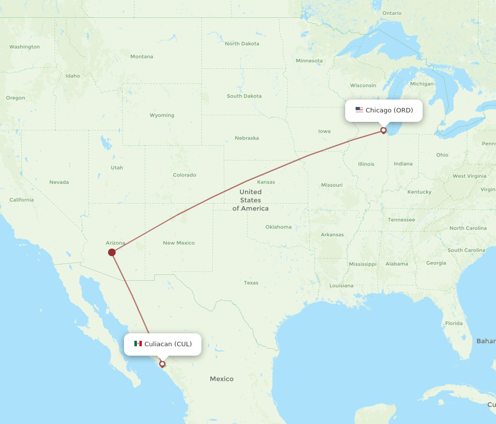 ORD-CUL flight routes