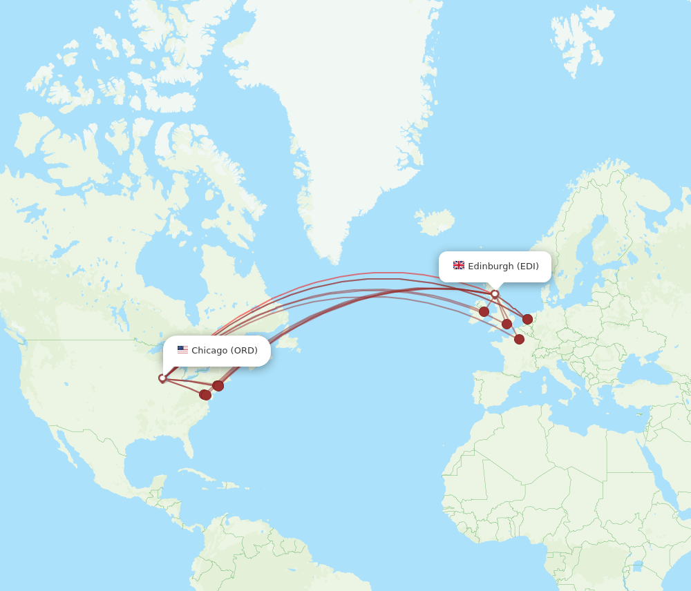 ORD-EDI flight routes