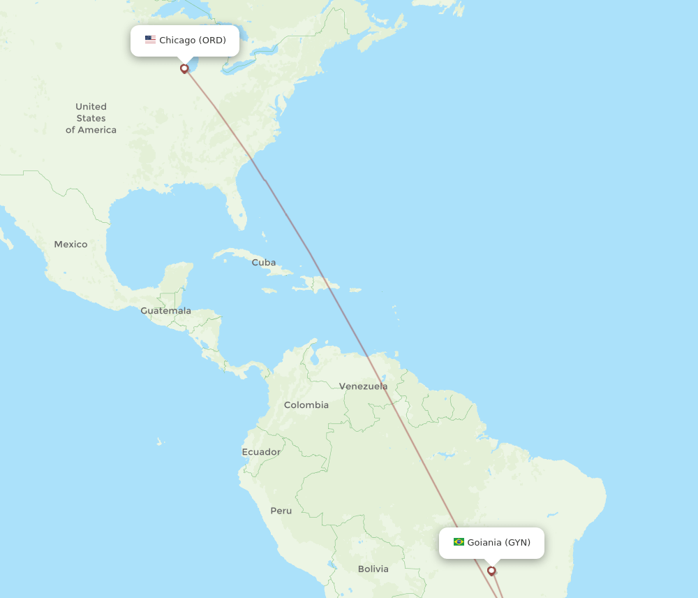 ORD-GYN flight routes