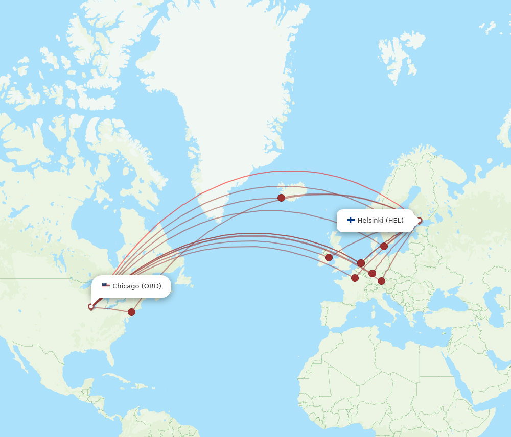 ORD-HEL flight routes