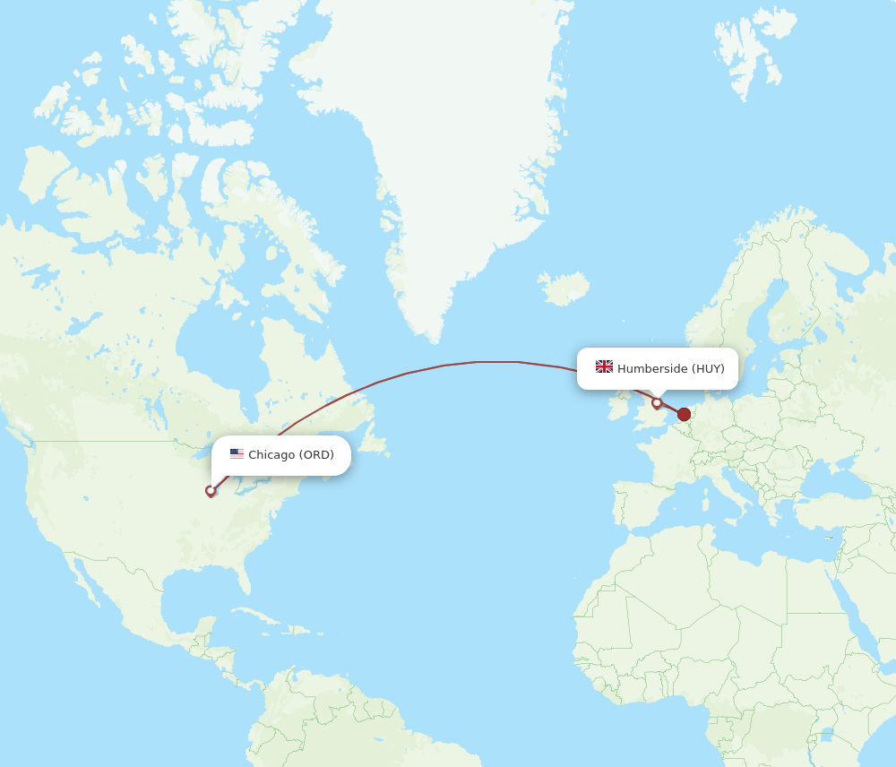 ORD-HUY flight routes
