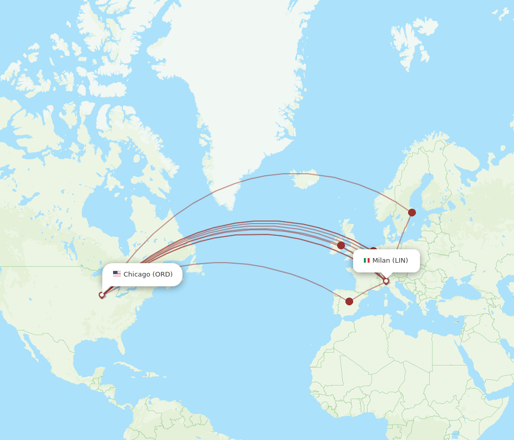 ORD-LIN flight routes