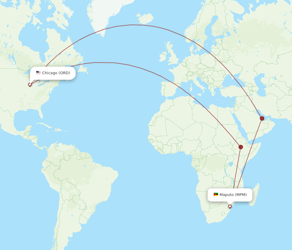 ORD-MPM flight routes