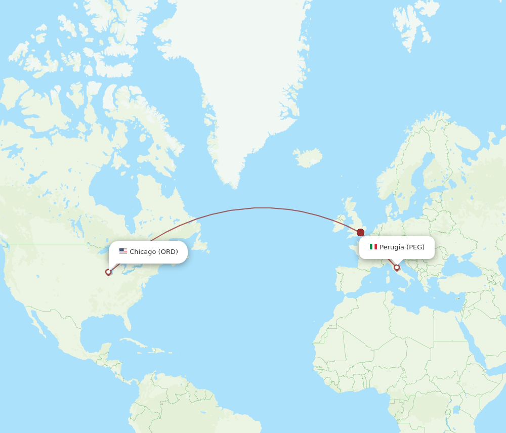 ORD-PEG flight routes