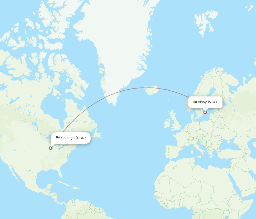ORD-VBY flight routes