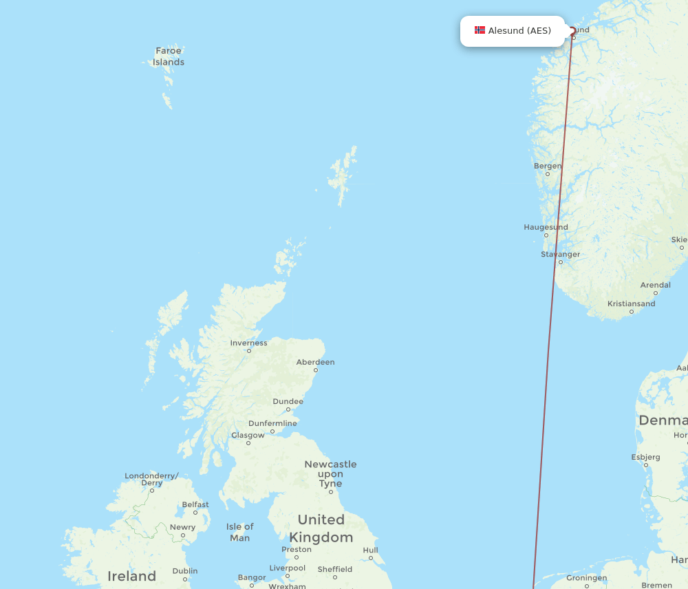 ORK-AES flight routes