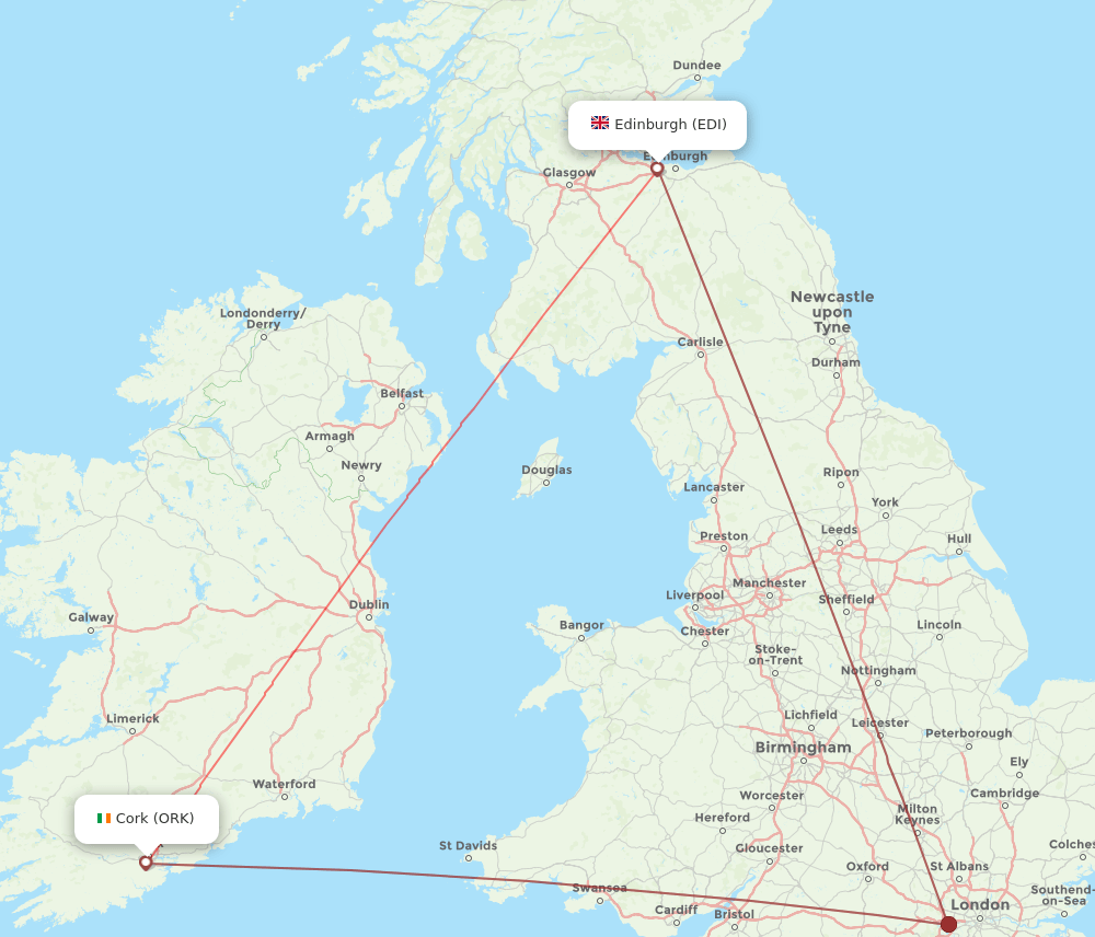 ORK-EDI flight routes
