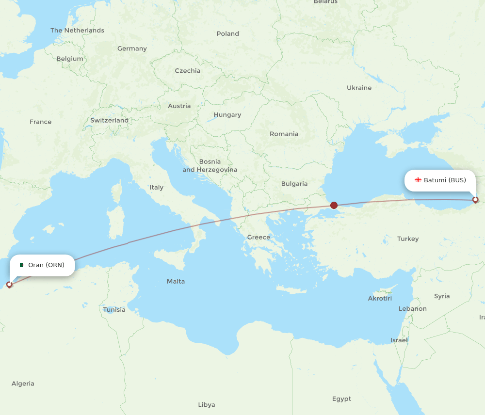 ORN-BUS flight routes