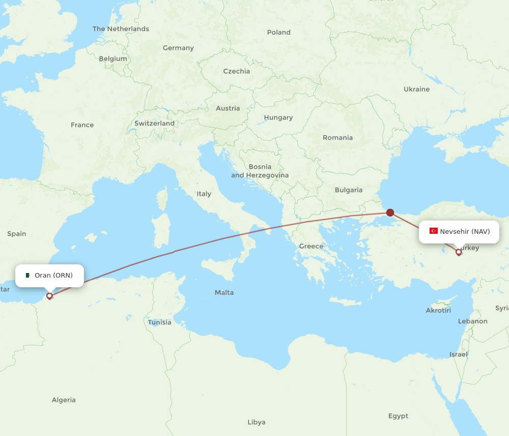 ORN-NAV flight routes