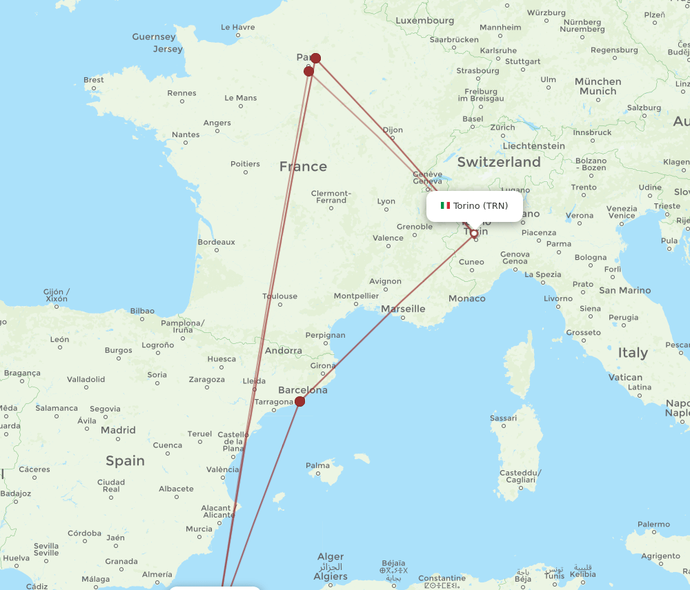 ORN-TRN flight routes