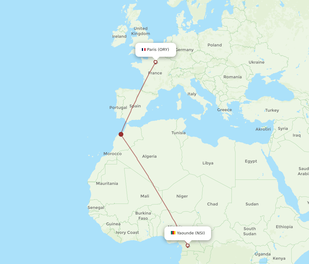 ORY-NSI flight routes