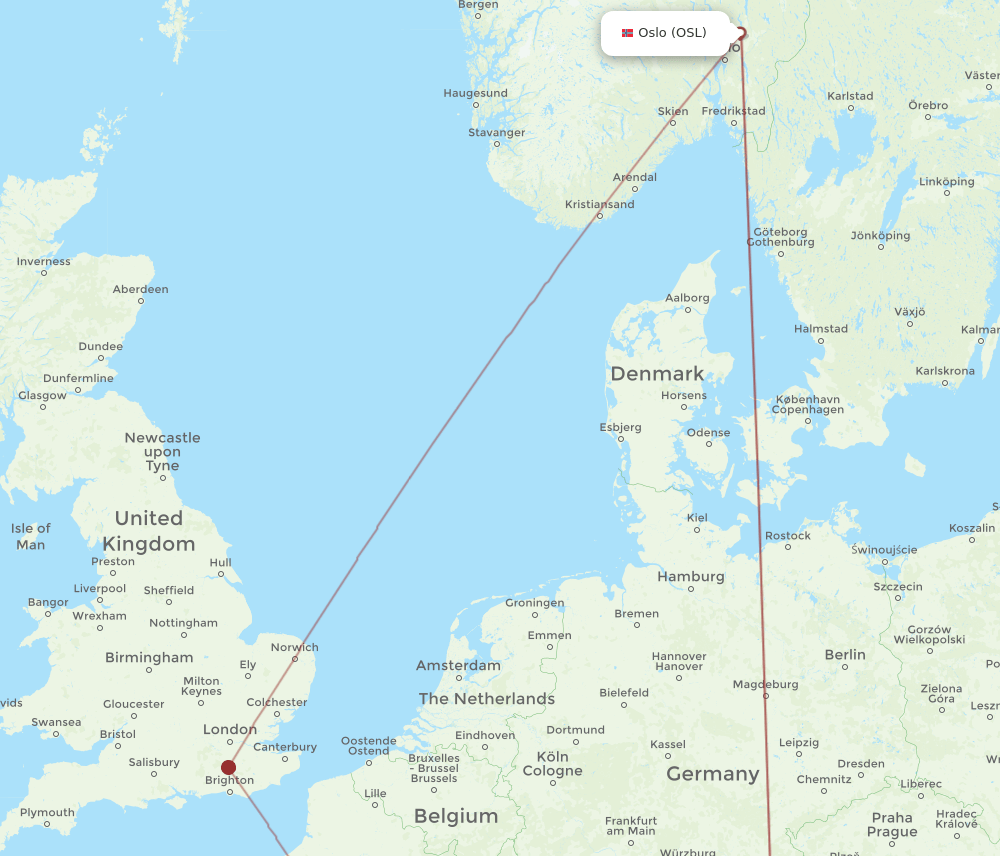 ORY-OSL flight routes