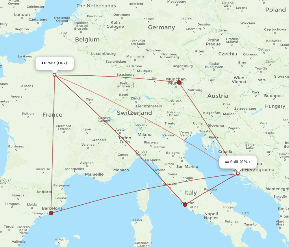 ORY-SPU flight routes