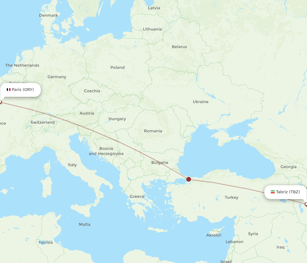 ORY-TBZ flight routes