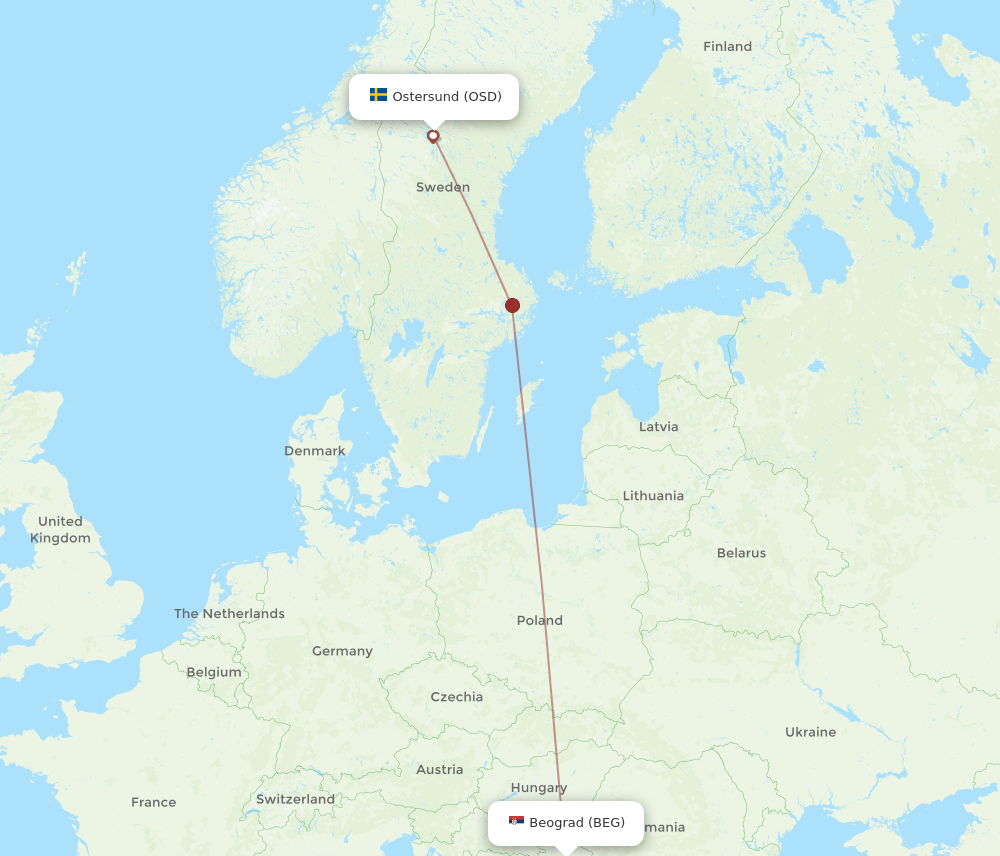 OSD-BEG flight routes