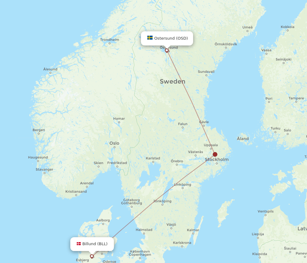 OSD-BLL flight routes