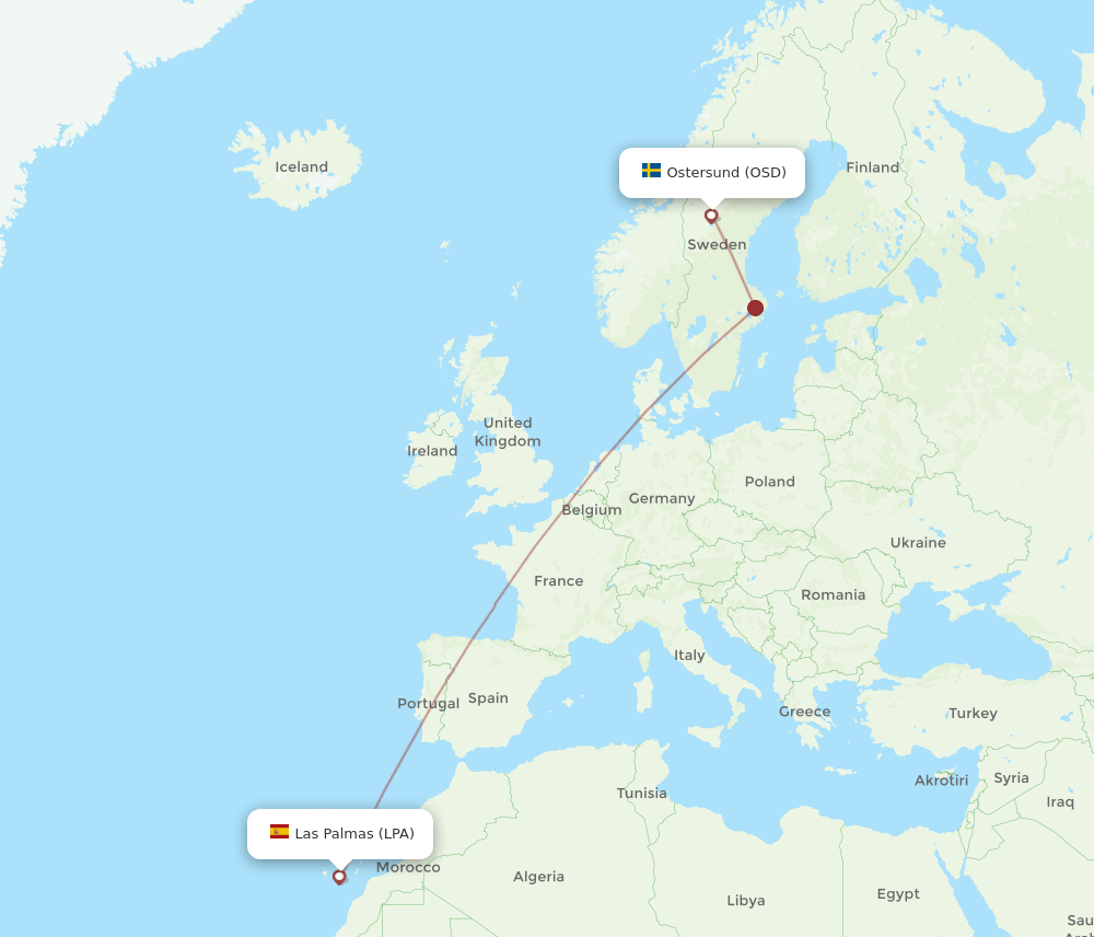 OSD-LPA flight routes