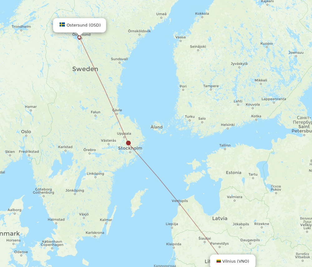 OSD-VNO flight routes