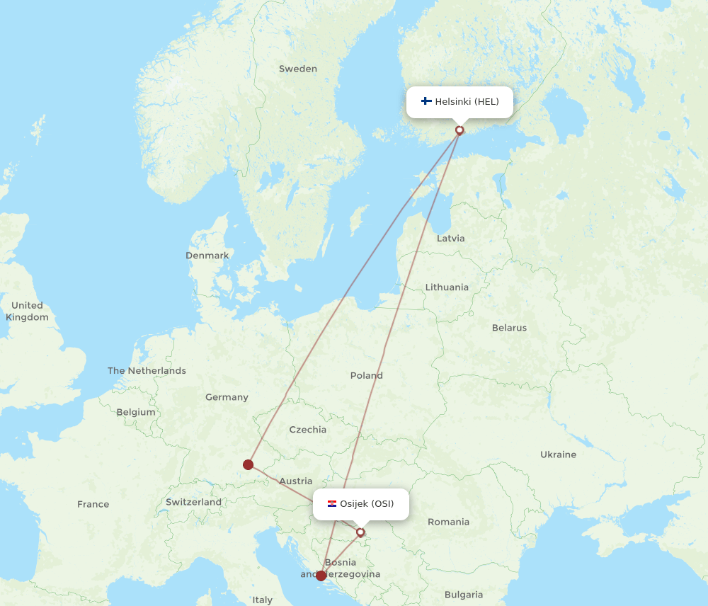 OSI-HEL flight routes