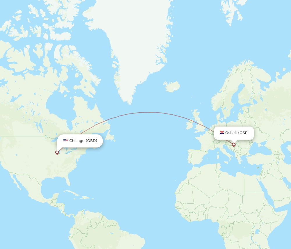 OSI-ORD flight routes