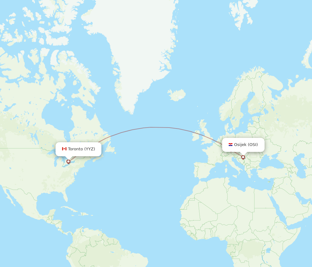 OSI-YYZ flight routes