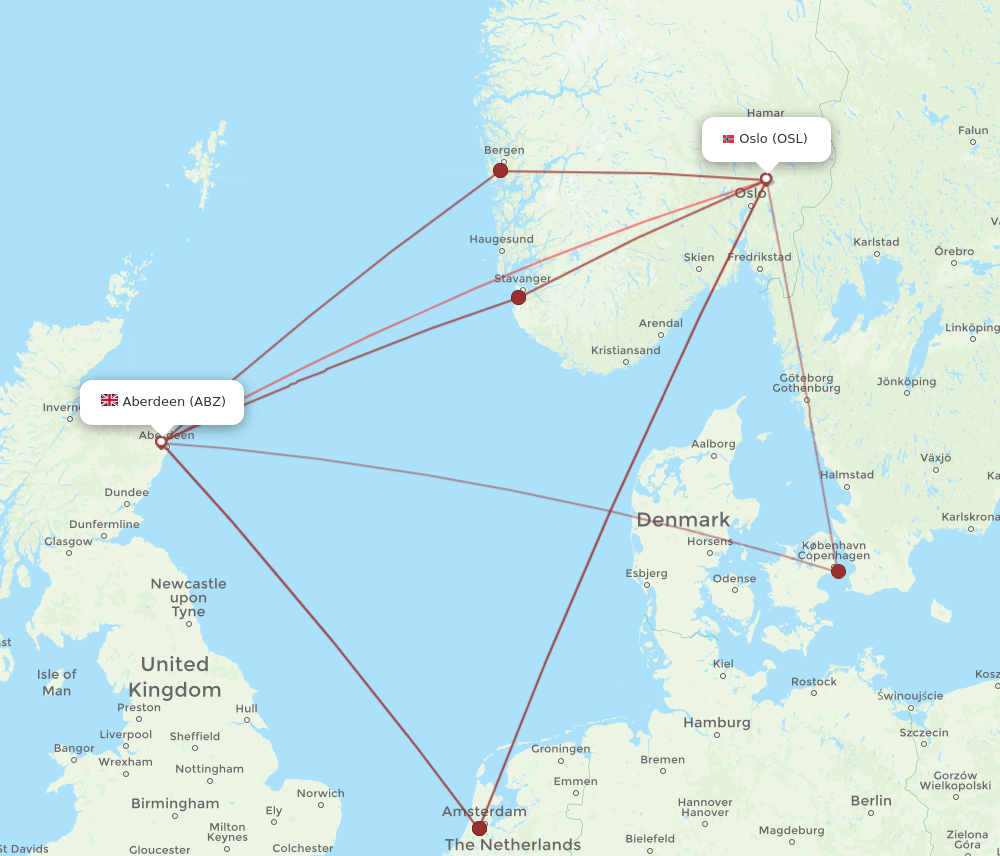 OSL-ABZ flight routes