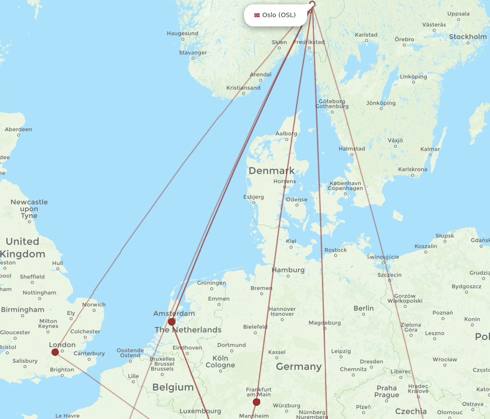 OSL-BSL flight routes