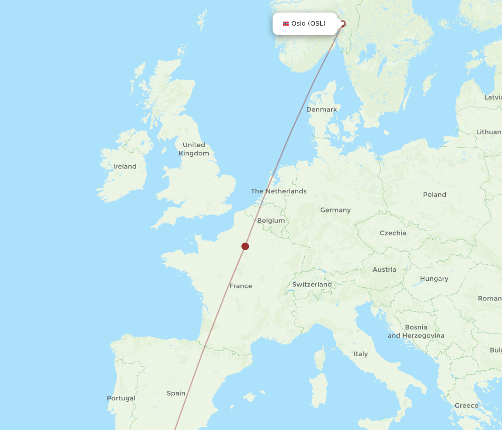 OSL-FEZ flight routes