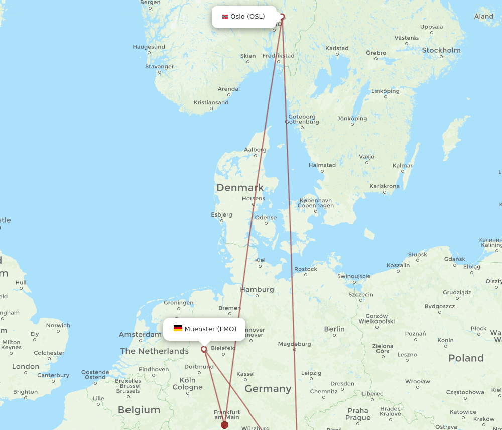 OSL-FMO flight routes