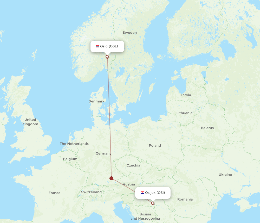 OSL-OSI flight routes