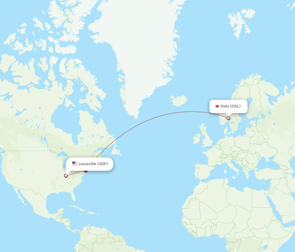 OSL-SDF flight routes