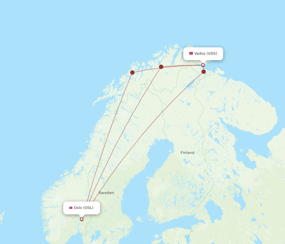 OSL-VDS flight routes