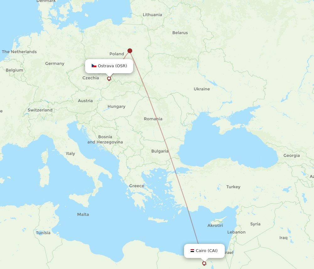 OSR-CAI flight routes