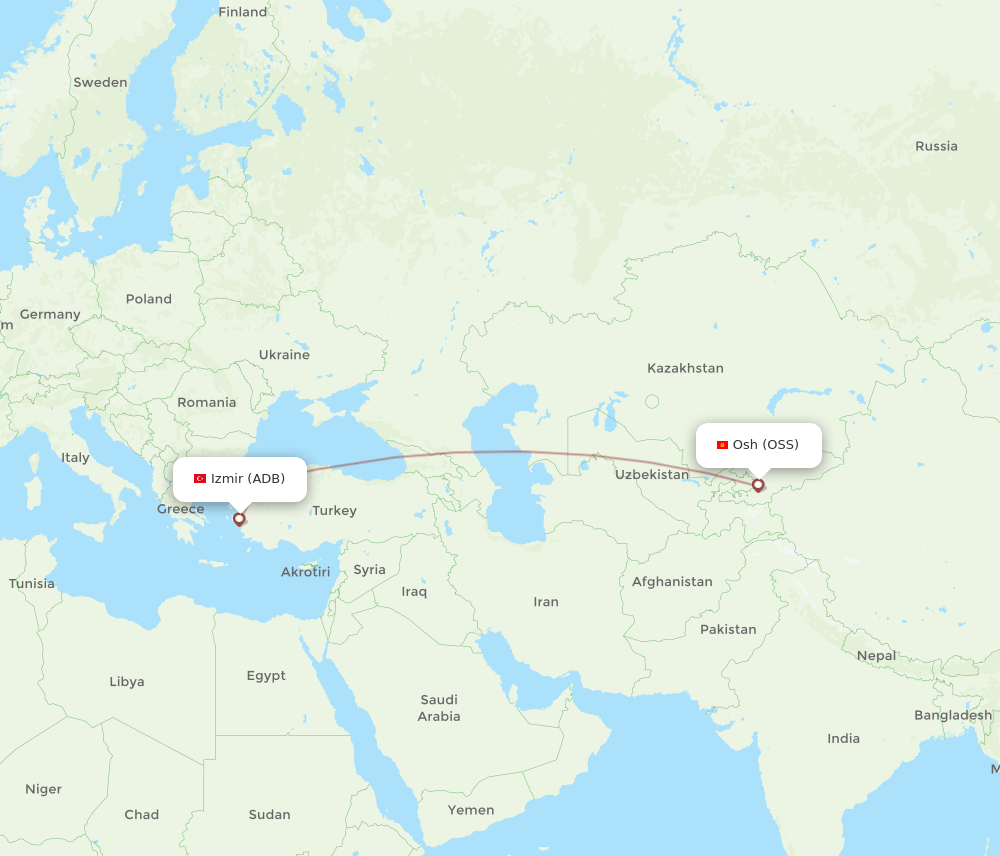 OSS-ADB flight routes