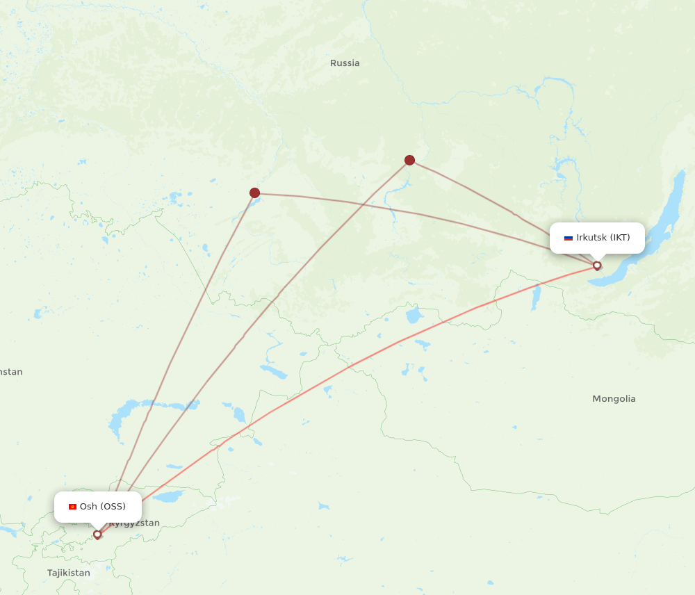 OSS-IKT flight routes