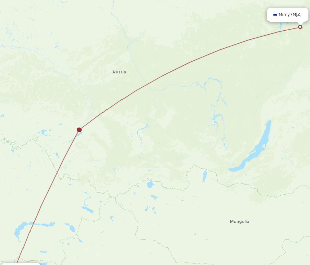 OSS-MJZ flight routes