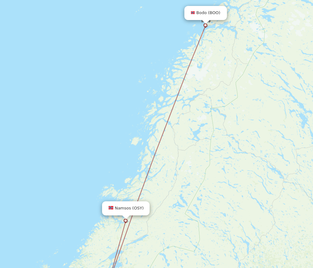 OSY-BOO flight routes